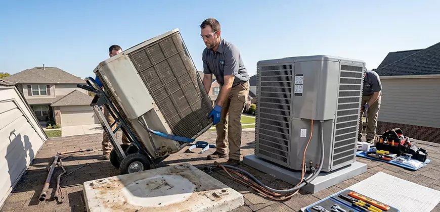 Emergency Air Conditioning Unit Swap in Lynn