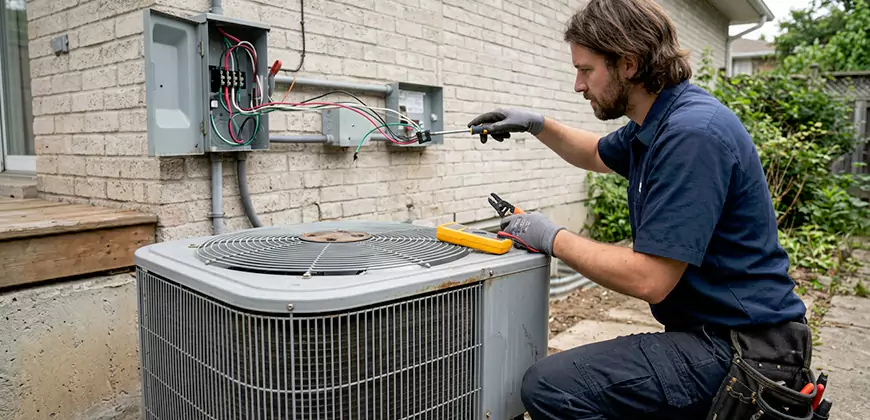 Exterior AC Unit Electrical Repair in Lynn